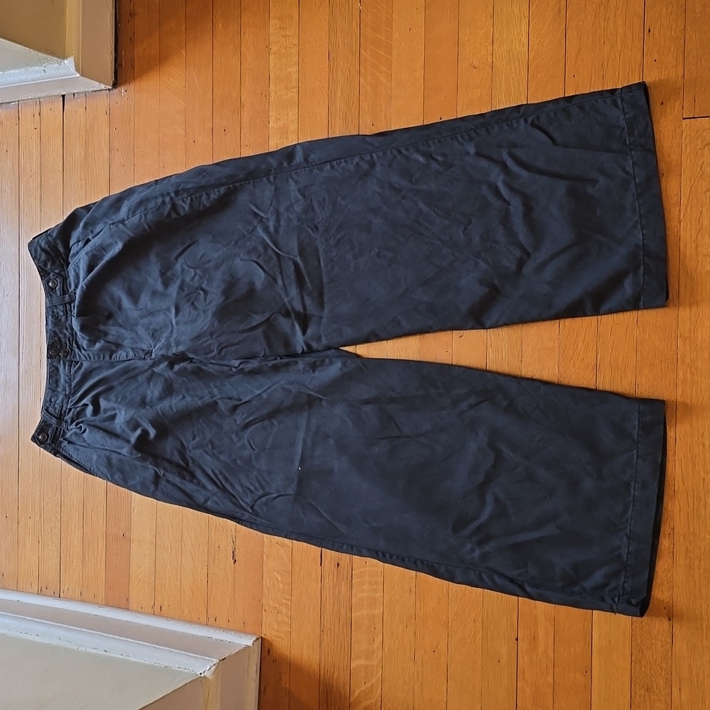 Madewell, Black Wide Leg Lyocell Cotton Linen Trousers, GUC, Women's 4